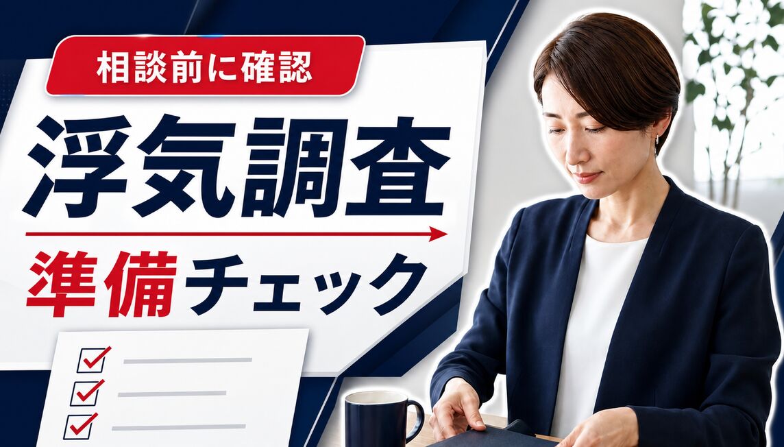 浮気調査の相談前に準備すること｜聞かれる内容・必要な情報・持ち物