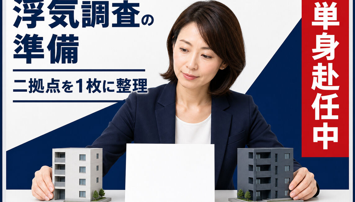 単身赴任中の浮気調査はどう準備する？二拠点の情報整理シート