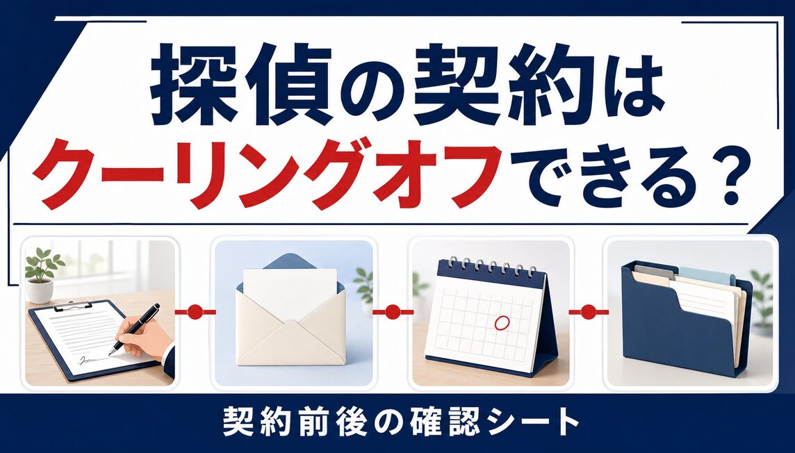 探偵の契約はクーリングオフできる？対象条件と契約前の確認シート