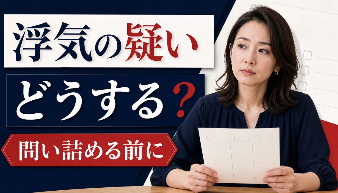 浮気の疑いを感じたらどうする？問い詰める前の行動整理シート
