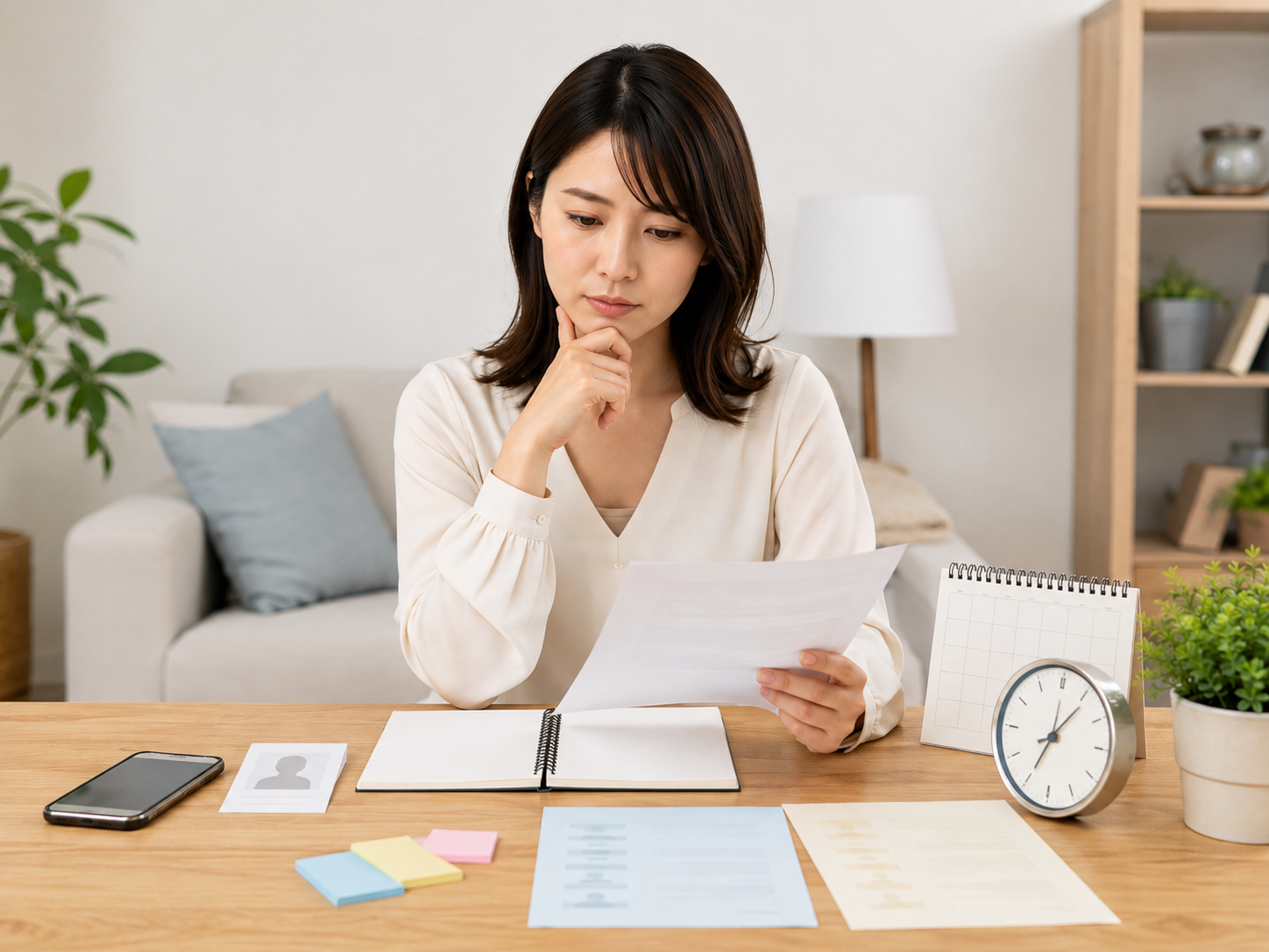婚前調査の相談前に基本情報を整理する日本人女性