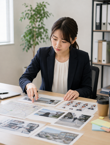 婚前調査で勤務先や経歴を整理する無地の時系列カード